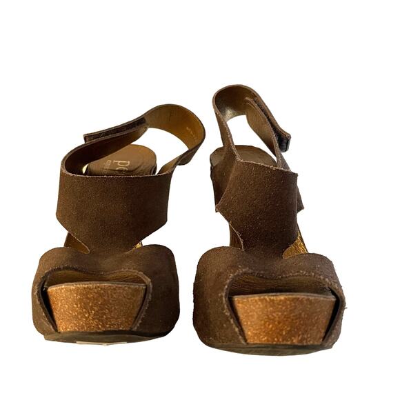 Pedro Garcia Patty 1 Suede and Cork T Strap Sandals Size 6 EU 36.5 - Picture 5 of 7